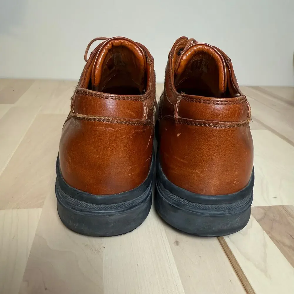 Footprint Birkenstocks Men’s Cognac Leather Lace Up Oxford Casual Shoes EU- 44‎